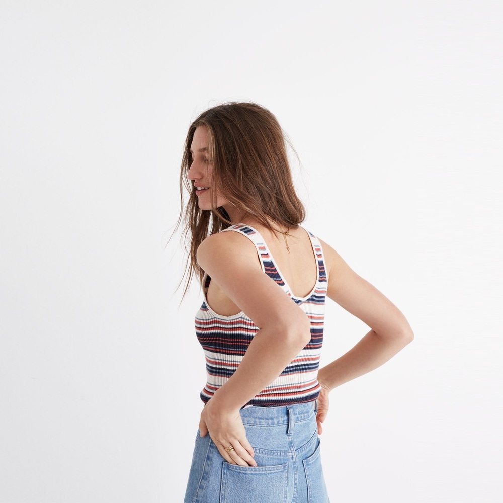 Madewell Ribbed Sweater Top in XL.